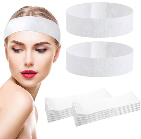 dinghaole 30 Pièces Bandeau De Spa Jetable, Bandeau Maquillage, Fournitures Esthéticiennes, Bandeaux de Bain Esthétique, Spa Headband, Pour Spa, Yoga, Maquiller Soins du Visage