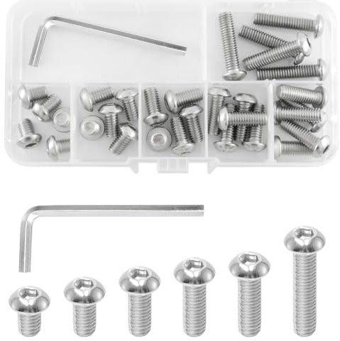 lyualma 30 Stück M6 Innensechskant Head Schraube mit Schraubenschlüssel Schraube Adapter für Stativ, Einbeinstativ, Rig Käfig Grundplatte