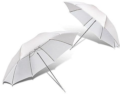 HOMSFOU 2piezas Paraguas para Fotografía con Enchufe Metálico Translúcido para Flash y Luz Estroboscópica