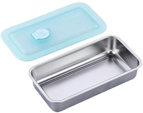 Salyeeluly Contenitori Portamerenda In Acciaio Inossidabile Per Bambini,Riutilizzabile Contenitore Per Pranzo A Doppio Scomparto In Metallo | Conservazione Alimenti Per Uffici, Viaggi Lunghi,