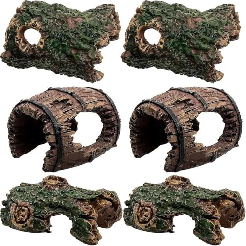 EnixwH 6 Pièces Résine Decoration Aquarium Racine Aquarium Kit Terrarium