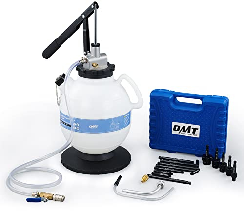 Orion Motor Tech Getriebeöl Einfüllgerät 7,5L Öleinfüllgerät Getriebeöl Pumpe Ölabsauger Automatikgetriebeöl Ölwechsel Set Getriebeöl Einfüllgerät Befüllgerät Öl Einfüllen mit 15 ATF Adaptern