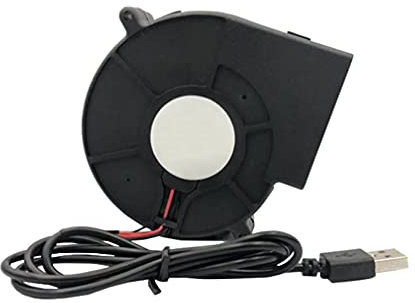 soplador de forja for Barbacoa, soplador de Barbacoa for Exteriores, Toma USB de 5 V, Velocidad de 4000 RPM, rodamiento de Bolas Doble, soplador de Estufa de leña doméstica (9,7 cm * 9,7 cm * 3,3 cm)