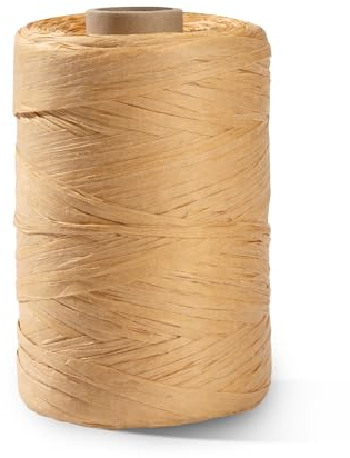 Bast Raffia Band Naturbast Papierkordel Craft Ribbon Papierdraht für Festival Geschenkverpackung DIY Handwerk Weberei und Gärtnern 300m