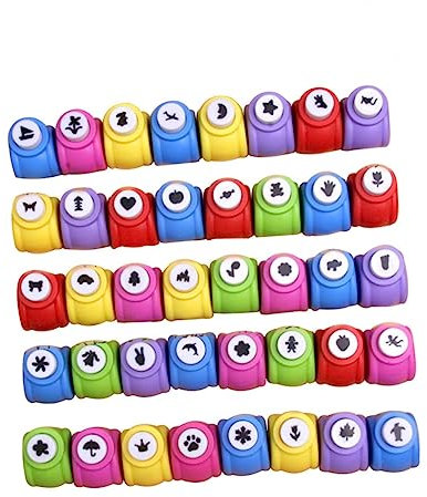 Lurrose 40St Scrapbooking Punsch Locherformen Stanzmaschine Locher formen kunst für kinder papierschere basteln papier stanzen Bastelpunsch klein Blumenbrecher Zubehör Prägegerät