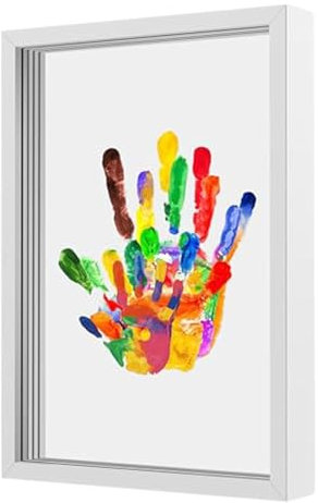 Handabdruck-Familien-Set – Handabdruck-Set | Familien-Handabdruck-Set, Familien-Handabdruck-Fotorahmen-Set, Holzrahmen-Set, Transparente Blätter, Babysicheres Farb-Bastelset Für Frischgebackene Eltern