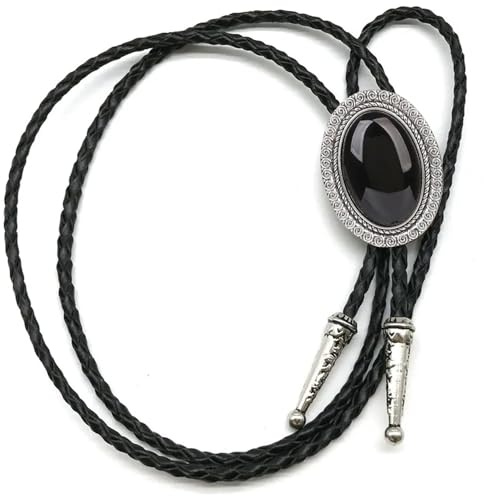 Bolo Tie,Cowboy Necklace,Western Cowboys Neck Tie Accessories Round Shape Bolo Ties Jewelry Male Necklaces Fashion Design Decoration Gift Retro Cow Boy Necktie Ornaments Sets Suitable for Men,Woman