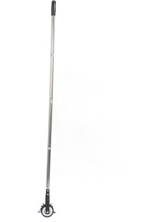 Tbest Tagliabordi Rotante con Ruota Singola in Acciaio Inossidabile al Manganese Tagliaerba Manuale per Cortile Giardino Marciapiede Vialetto Resistente alla Ruggine e Impugnatura Ergonomica (4