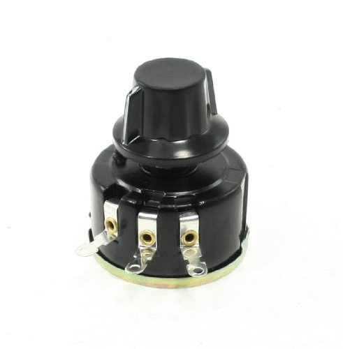 sourcingmap 2.2 K Ohm Potentiomètre rotatif bobiné à filetage unique avec bouton 10 mm