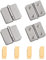 INCREWAY Verstellbare Glas-Clips, 4 Stück, Edelstahl, doppelseitig, Glasklemme, Schrankscharnier für Badezimmer, Dusche, Glastür, Schrank, Möbelbeschläge, adaptive 5–6 mm Glas