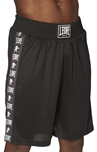 LEONE 1947 Pantalón Corto Boxeo Ambassador, Negro, XXL, Unisex Adulto