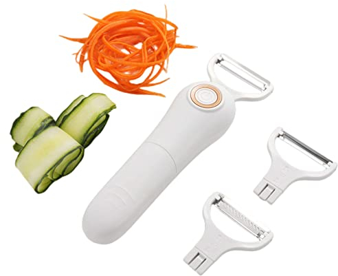 Éplucheur électrique pour fruits et légumes, en acier inoxydable, trancheuse à julienne, trancheuse 3 en 1, outil pour la cuisine, pomme, carotte, pomme de terre, concombre