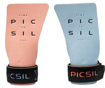 PICSIL - Maniques Condor, Protection Main avec Magnésie, Grips pour Cross Training, Calisthenics, Musculation, Fitness et Gymnastique (Corail, G)