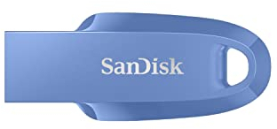 SanDisk Memoria USB 3.2 Ultra Curve de 64 GB, Color Azul Marino hasta 100 MB/s