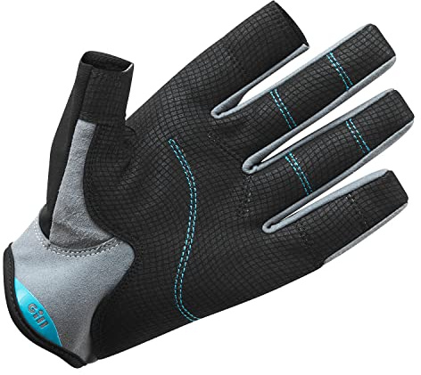 Gill Deckhand Sailing Gloves - Long Finger with exposed index and thumb - 50+ UV Sun Protection & Water Repellent