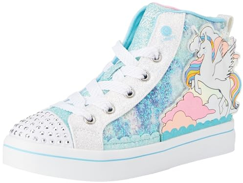 Skechers Baskets Twinkle Toes pour Fille, Bordure synthétique Bleue, 35 EU
