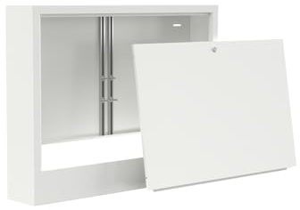 Keller Verteilerschrank Aufputz Verteilerkasten für Fußbodenheizung 10 Kreise | Platz für Elektroleisten | 845 x 580 x 135 | 10 Heizkreise
