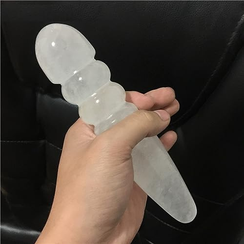 White18cm Yoni Wand, Feminine Hygiene Product Crystal Magic Massager for Women,Kegel Exercise Vaginal Tighting Tool 1PCS