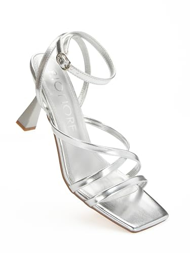 Rio Fiore Sandali Donna con Tacco, Nero/Argento/Marrone/Fucsia/Serpente/Bianche 8.5 cm Tacco a spillo, Sandali donna alti, Ecopelle, 2681L-1-A-3