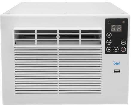 Mini aire acondicionado móvil compacto para ventana Blanco