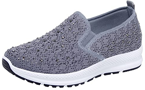 Scarpe Donna Ortopediche Slip on Traspiranti Scarpe da Ginnastica Senza Lacci Ortopediche Leggero Sneakers Donna Estive Tennis Morbida Punta Chiusa Shoes Running in Rete Camminare Sneakers Offerta