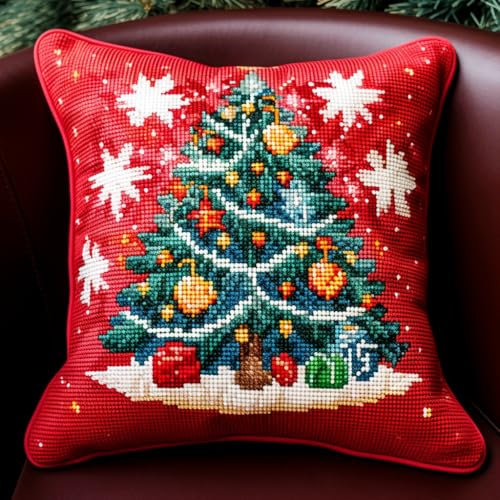 Taxpy Kit di Ganci a Chiusura per Cuscino albero di Natale Set per Cuscini con Gancio di Chiusura 43X43cm DIY Kit Di Cuscino Con Gancio A Scatto