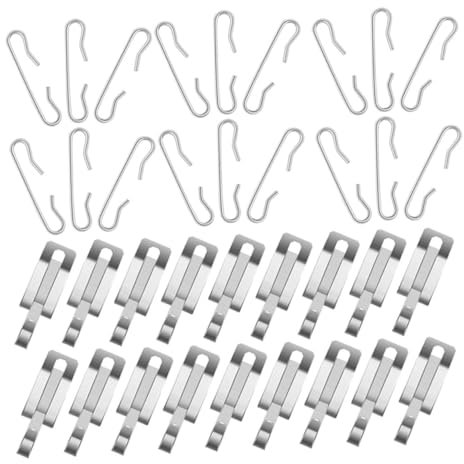 SEWACC Clips y Ganchos De Aluminio Duradero Kit De Herramienta De Anclaje Clips Para Cables De Calefacción y Canalones