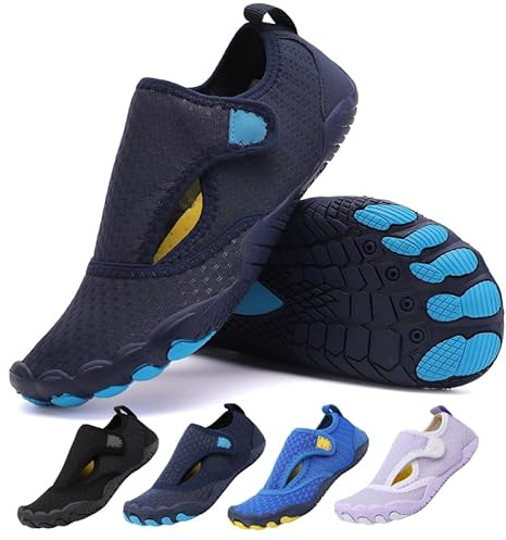 SAIBOO Barfussschuhe Kinder 28 Wasserschuhe Barfußschuhe Junge Mädchen Badeschuhe Barfuß Schuhe Schwimmschuhe Aquaschuhe Schnell Trocknend Strandschuhe Unisex Dunkelblau