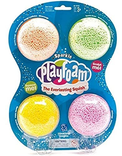 Learning Resources Playfoam Sparkle (4er-Set), Glitzernde Spielknete für Kinder, Trocknet nie aus, ungiftig & rückstandslos, Sensorik-Spielzeug für Feinmotorik ab 3 Jahren