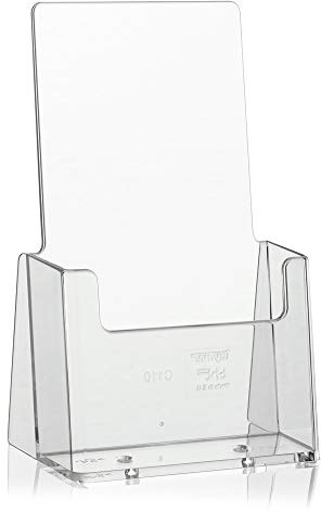 Taymar - Soporte para folletos, Color Transparente DIN lang Flyerformat (105 × 210 mm), Paquete de 10