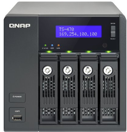 Qnap TS-470PRO Serveur de stockage NAS 4 baies Noir boîtier vide