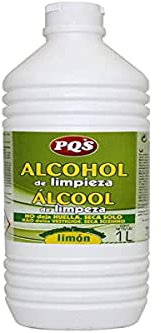 PQS - Alcohol de Limpieza Limón - Limpiador Multiusos Desengrasante - Secado Rápido sin Aclarado - No Deja Huella - Para Cristales, Superficies Plásticas, Acero Inoxidable y Suelos - 1 L