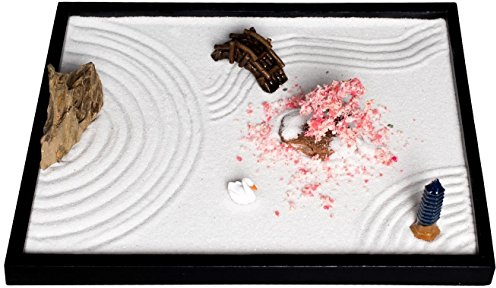 Jardin zen Icnbuys avec lot d'accessoires et outils pour réaliser votre propre jardin, Pierre, l