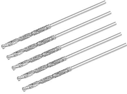 sourcing map 5 Stück Diamant Spiralbohrer Schnellarbeitsstahl HSS 0.9mm für Glasmuscheln Steinfliesen