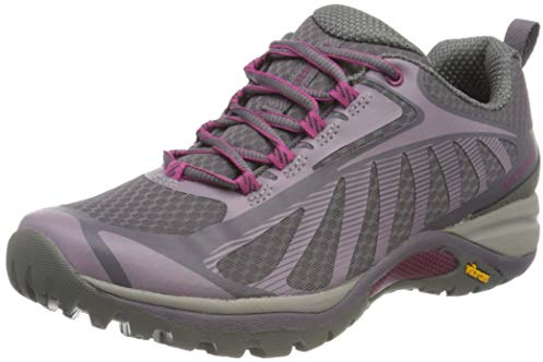 Merrell Women's Siren Edge 3 Walking Shoe, Shark/Fuchsia, 5.5 UK