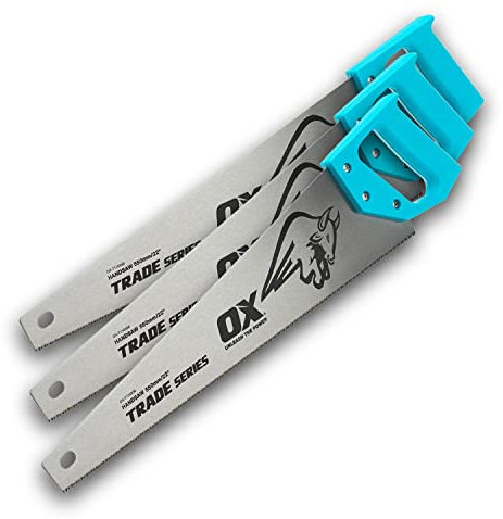 OX Trade Hand Saw 22 Inch / 550mm - Triple Pack, Blue/Black