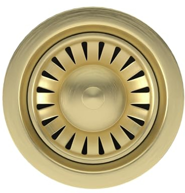 Liquida SW1BR Brushed Brass Kitchen Sink Basket Strainer Waste