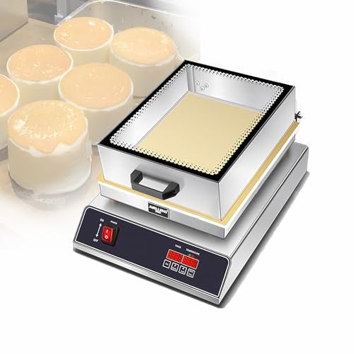 Macchina Per Soufflé 1500W I Elettrica I Stampo In Acciaio Inox I Coperchio Ribaltabile In Vetro I Ricette I Controllo Temperatura/Tempo Regolabile I Corpo In Acciaio Inox Facile Da Pulire,1 HEAD
