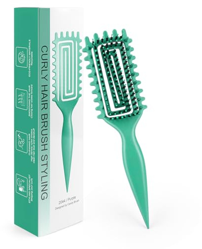 Peine Pelo Rizado, Cepillo Curly Rizos, para Reducir el Tirón y la Separación de Rizos