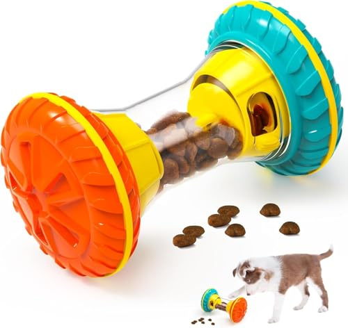 Nivofu Dispensador de golosinas para perros, juguete de inteligencia para perros, juguete para perros, inteligencia, dispensador de golosinas ajustable, juguete de inteligencia para perros y gatos