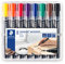 STAEDTLER permanent Marker Lumocolor, wisch- und wasserfest, blockierte Rundspitze, Linienbreite 2mm, sekundenschnell trocken, nachfüllbar, 8 Marker in sortierten Farben, 352 WP8