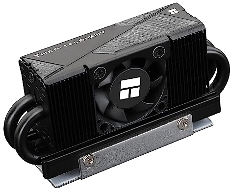 Thermalright HR10 2280 PRO Black SSD Cooler,2280 SSD Heatsink Cooling,Double-Sided Heat Sink,3500-6500RPM High Speed, 4 Copper Heat Pipes,Desktop High Performance 2280 SSD Cooler(HR10 2280 PRO Black)