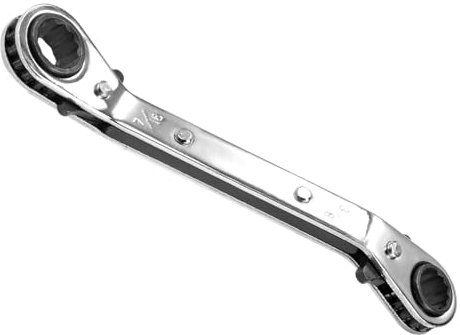 CoCud Double Offset Box End Reversible Ratcheting Wrench, SAE 3/8 by 7/16-Inch Box End Size, Cr-V Ratchet Spanner - (Applications: for Repairs)