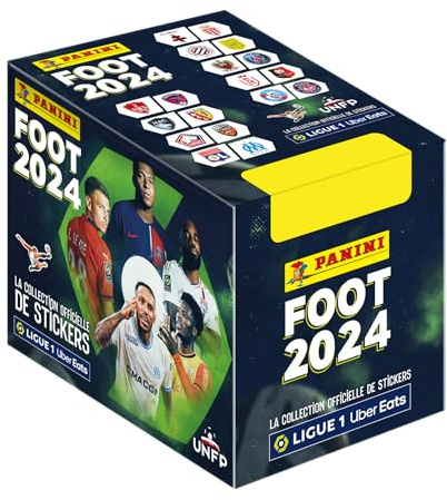 Panini Foot 2024 Ligue 1 Uber Eats Boîte de 50 Pochettes