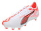 PUMA Unisex Ultra 5 Match FG/AG Fussballschuh, White Black-Glowing RED, 39 EU