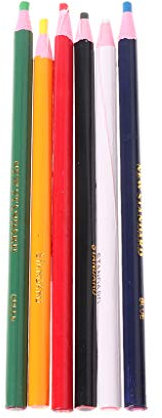 Marcadores de 6 colores para tela de vidrio y metal, lápiz de cera de grasa