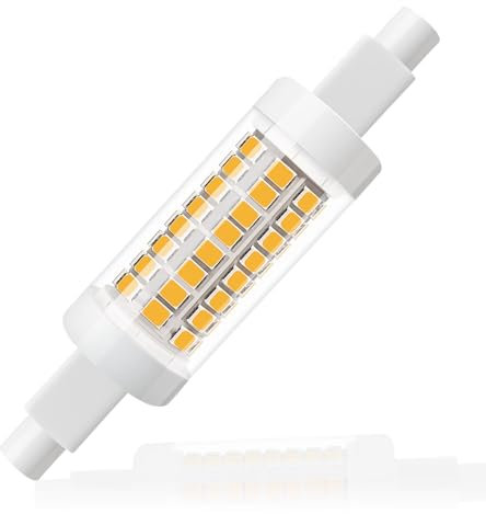 wossluck R7S 78mm LED Leuchtmittel 5W Warmweiß 3000K Lampe Slim 500lm ersetzt 50W Halogenlampe 230V Nicht Dimmbar Glühbirne 1er Pack