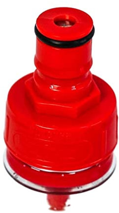 DGOINGPI Heimbrausystem Karbonisierungsverschluss PET-Flaschen-Gegendruckfüller Corny Keg Ball Lock bierbrauset(Red)