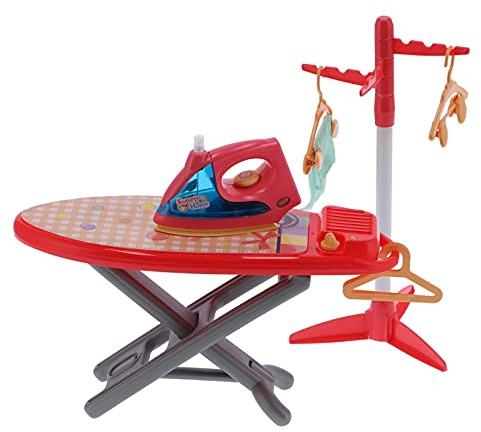 BAFOVY Iron Board Toy, Realistic Simulation Play Set, Interactive Fun Ironing Kit for Kids, Skill Development Toy with Light, Music and Spray, Age-Appropriate Design, Battery-Powered