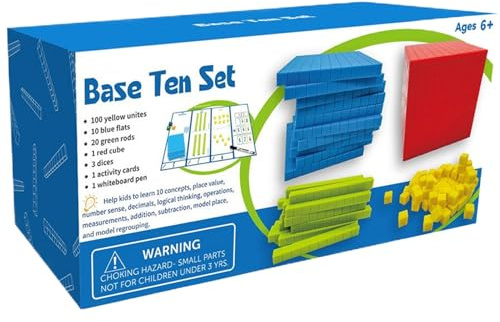 Naqqios Mathe-Zählwürfel – 700 G Basis-Zehn-Manipulationen, Arithmetische Ortswertwerkzeuge, Zahlenbausatz, Pädagogisches Lernset | montessorri-Ressource Für Den Vorschulkindergarten, Die Grundschule